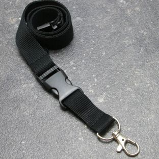 Lanyard con cierre de seguridad negro 