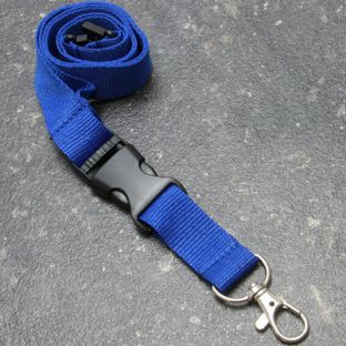 Lanyard con cierre de seguridad azul 