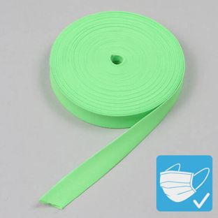 Cinta al bies, poliéster, 20 mm, rollo de 25 m verde 