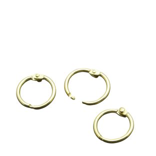 Anillas para encuadernar metal 14 mm - abiertos  | dorado 