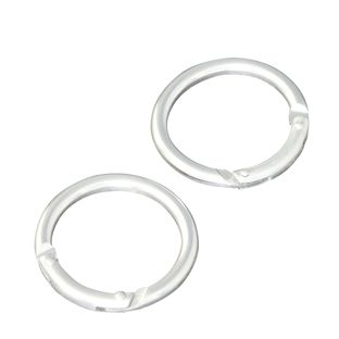Gancho mosquetón, redondo, 38 mm, aluminio, plata plata 