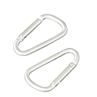 Mosquetón, aluminio 57 mm | plata 