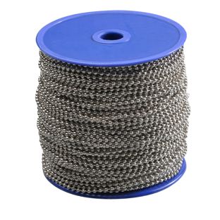 Cadenas de bolas en rollo 100 m | 2.4 mm | plata  | metal 