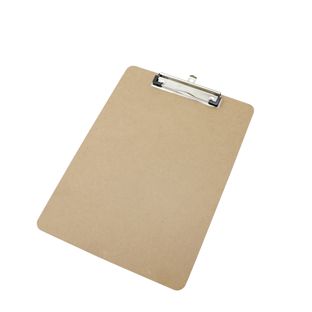 Carpeta portapapeles, madera de fibra de alta densidad A4  | formato vertical  | básica con pinza abrazadera 