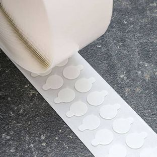 Puntos adhesivos de doble cara de acrilato puro, 0,5 mm de espesor, fuerte/fuerte 20 mm | 3000 uds