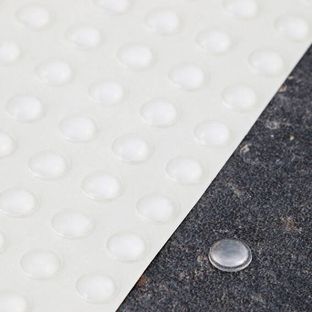 Amortiguador elástico, Semiesfera, autoadhesivo 6.4 mm | transparente 