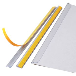Tiras de sujeción A4, transparente, autoadhesivos, 3-4 mm 