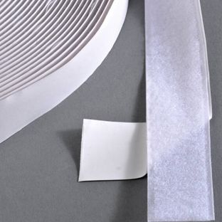 Banda de sujeción por contacto, autoadhesiva, bucle (rollo con 25 m) 38 mm | blanco 