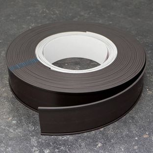 Soporte para etiquetas, perfil C, magnético, en rollo 50 mm | incl. papel insertable y lámina de protección  | 10 m