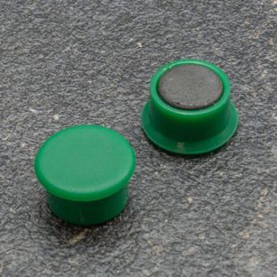 Imán de oficina, redondo 13 mm | verde 