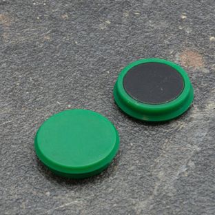 Imán de oficina, redondo 24 mm | verde 