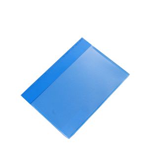 Sobres magnéticos con solapa para A6, con 1 banda magnética, lado ancho abierto, PP, azul 