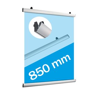 Perfil porta banner, aluminio, abatible 850 mm