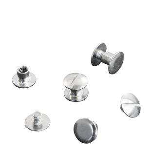 Tornillos para encuadernar, niquelados 5 mm | casquillo liso, Tornillos ranurados 