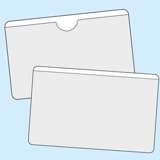 Sobres para tarjetas de visita, autoadhesivos, lámina de PP 