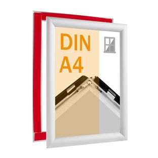 Marco abatible A4 para escaparates, plateado plata 