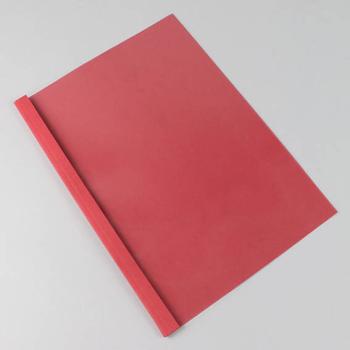 Carpetas térmicas para encuadernación A4, cartón de cuero, 60 hojas, rojo | 6 mm | 230 g/m²