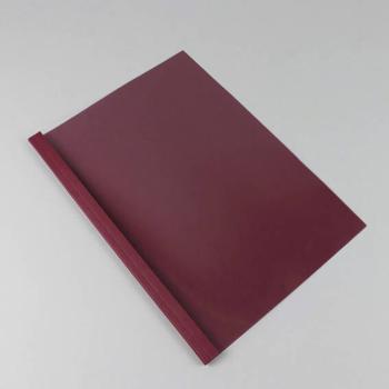 Carpetas térmicas para encuadernación A4, cartón de cuero, 40 hojas, rojo burdeos | 4 mm | 250 g/m²