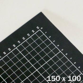 Almohadilla de corte XXL, 150 x 100 cm, superficie autocurativa, cuadrícula negro/negro