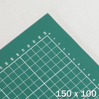 Almohadilla de corte XXL, 150 x 100 cm, superficie autocurativa, cuadrícula verde/verde