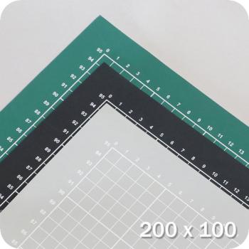 Almohadilla de corte XXL, 200 x 100 cm, superficie autocurativa, cuadrícula 