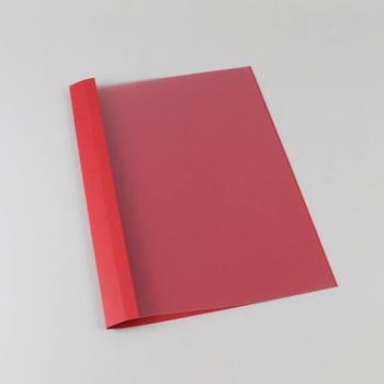 Carpeta para encuadernación con ojales A4, cartón de lino, 45 hojas, rojo | 3 mm