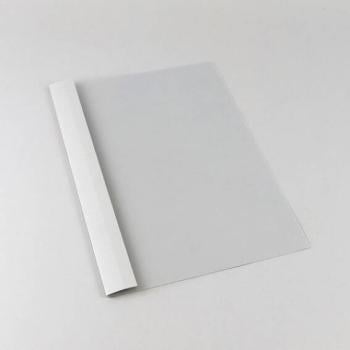 Carpeta con ojales A4, cartón de cuero, 100 hojas, gris | 10 mm