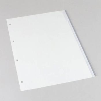 Separadores A4, margen ancho, 5 líneas, sin contenido, blanco 