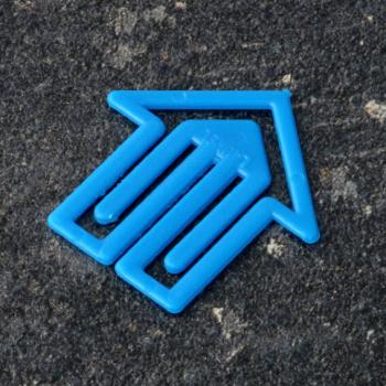 Clip de flecha, 30 mm, de plástico, azul 