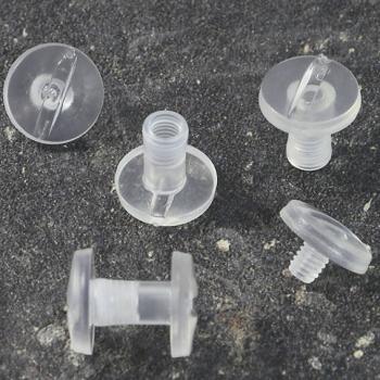Tornillos plásticos para encuadernar, 10 mm | transparente