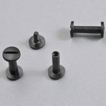 Tornillos plásticos para encuadernar, 16 mm | negro