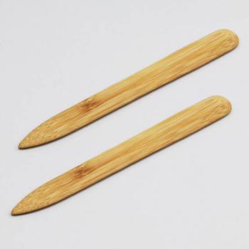 Plegadera, bambú, acabado en punta 195 mm