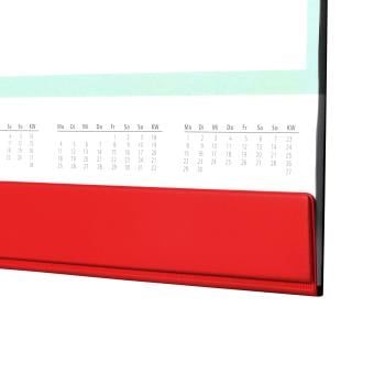 Bordes protectores para calendarios de escritorio, reforzados con cartón, rojo 