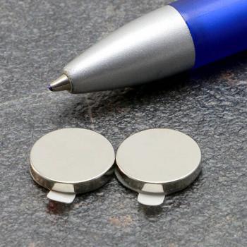 Imanes de neodimio con forma de disco, autoadhesivos, 12 mm x 2 mm, N35 