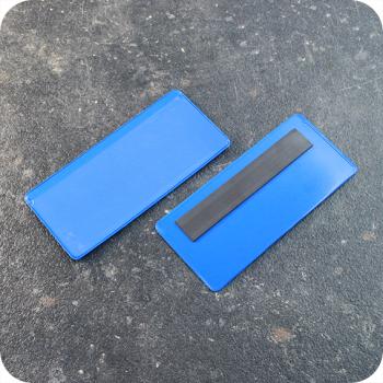 Sobres magnéticos, 110 x 45/50 mm, con 1 banda magnética, lado ancho abierto, azul 110 x 45/50 mm | con 1 bandas magnéticas