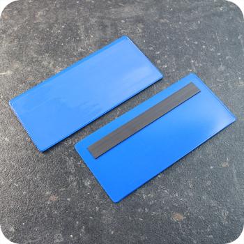Sobres magnéticos, 160 x 70/75 mm, con 1 banda magnética, lado ancho abierto, azul 160 x 70/75 mm | con 1 bandas magnéticas