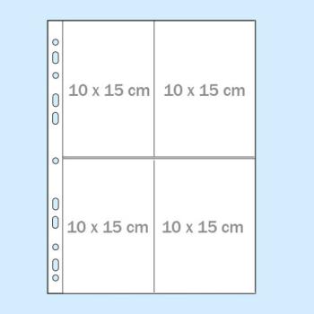 Fundas de clasificación A4, para 8 postales de 10 x 15 cm en formato vertical 