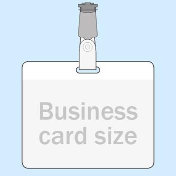 Fundas para credenciales para tarjetas bancarias, formato apaisado, con broche sujetador 