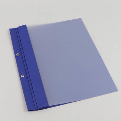 Carpetas con ojales A4, 2 ojales externos, 8 ojales internos, cartón de cuero azul