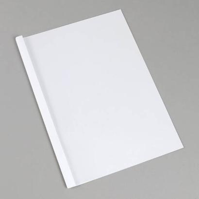 Carpetas térmicas para encuadernación A4, cartón de lino, 15 hojas, blanco | 1,5 mm | 230 g/m²
