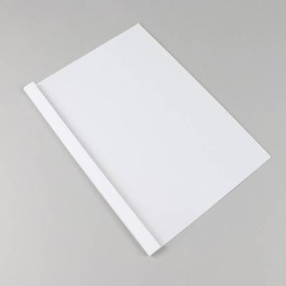 Carpetas térmicas para encuadernación A4, cartón de cuero, 60 hojas, blanco | 6 mm | 230 g/m²