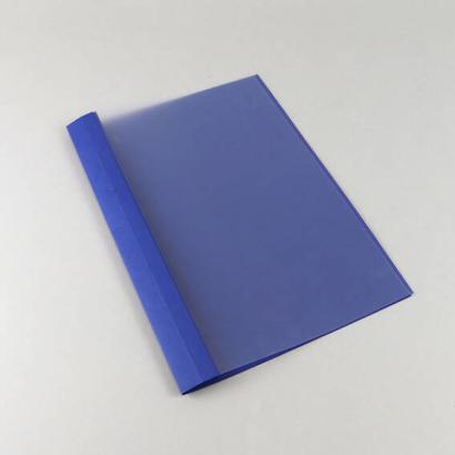 Carpeta para encuadernación con ojales A4, cartón de cuero, 35 hojas, azul | 3 mm