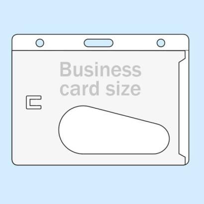 Fundas para credenciales para formato de tarjeta bancaria, plástico duro, con agujeros redondos y agujero oblongo 