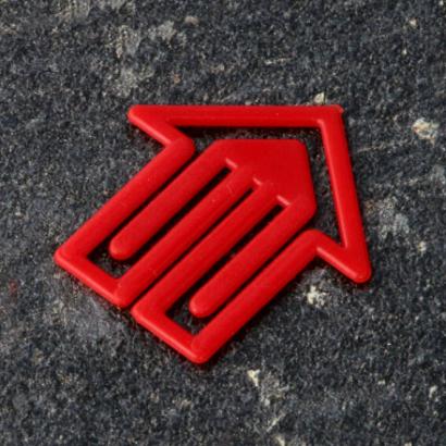 Clip de flecha, 30 mm, de plástico, rojo 