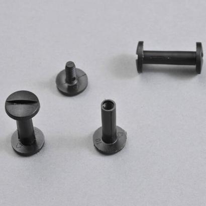 Tornillos plásticos para encuadernar, 15 mm | negro
