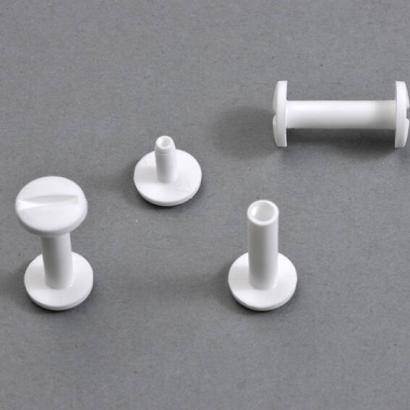 Tornillos plásticos para encuadernar, 25 mm | blanco