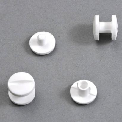 Tornillos plásticos para encuadernar, 5 mm | blanco