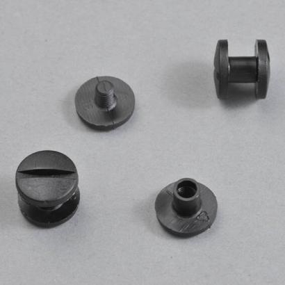 Tornillos plásticos para encuadernar, 5 mm | negro