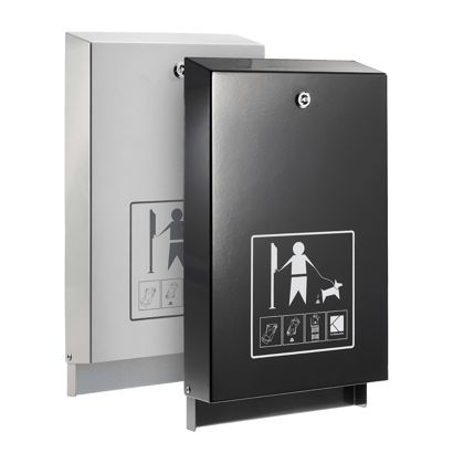 Dispensador de bolsas para perros, acero 