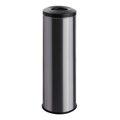 Cubo de basura autoextinguible 30 L acero inoxidable  | plata  | mate 